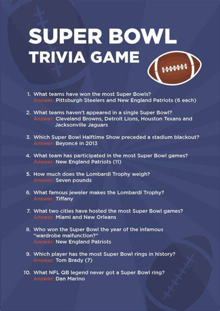 10 Best Printable NFL Trivia Questions And Answers in 2023 Football