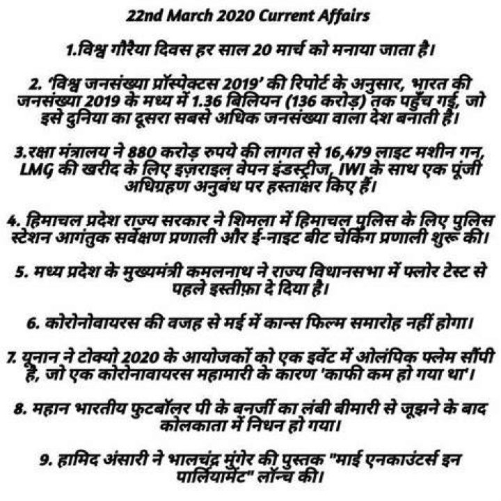 22nd March 2020