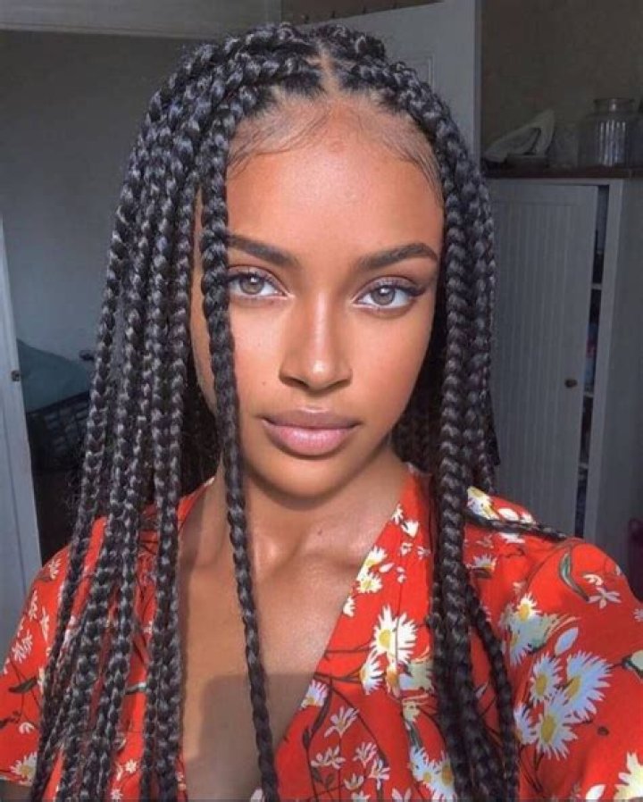 27+ Beautiful Box Braid Hairstyles For Black Women + FeedIn Knotless