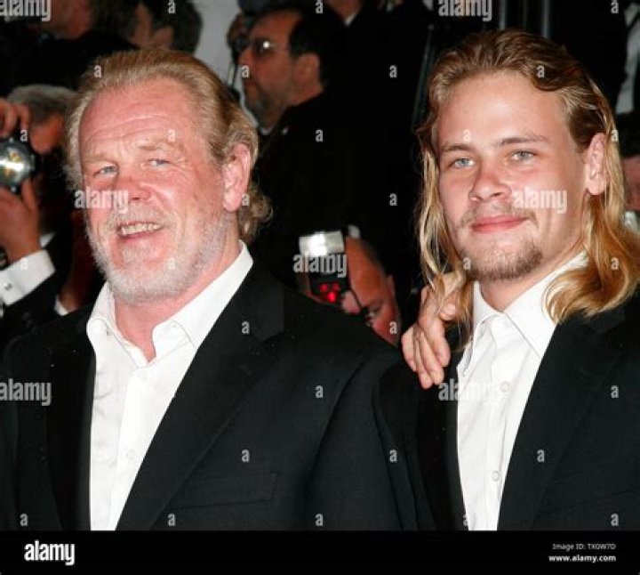 Actor Nick Nolte (L) and son actor Brawley Nolte arrive on the red