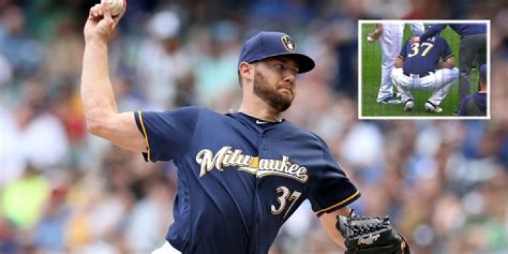 Adrian Houser ill on mound