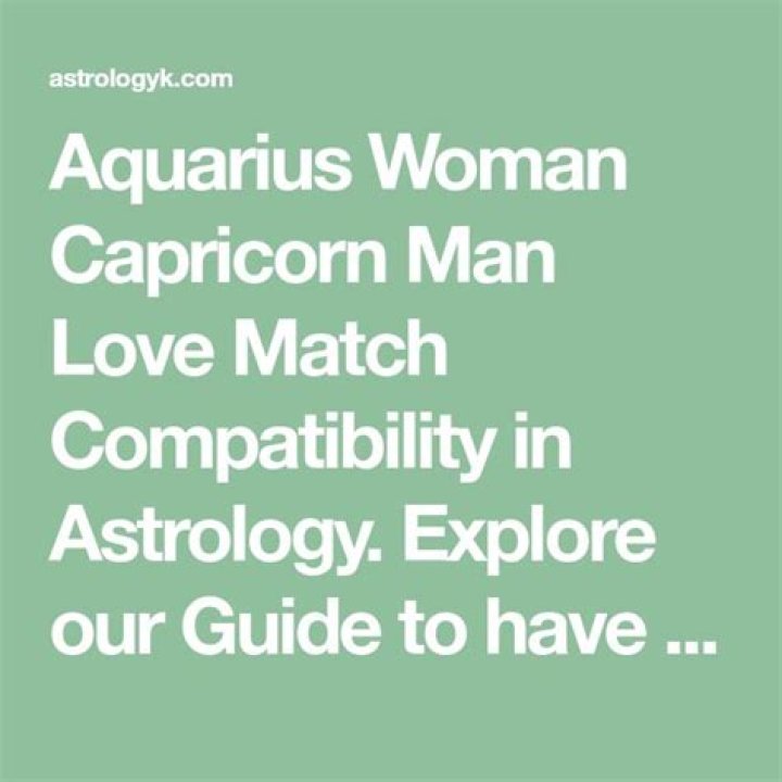 Aquarius Woman Capricorn Man Love Compatibility