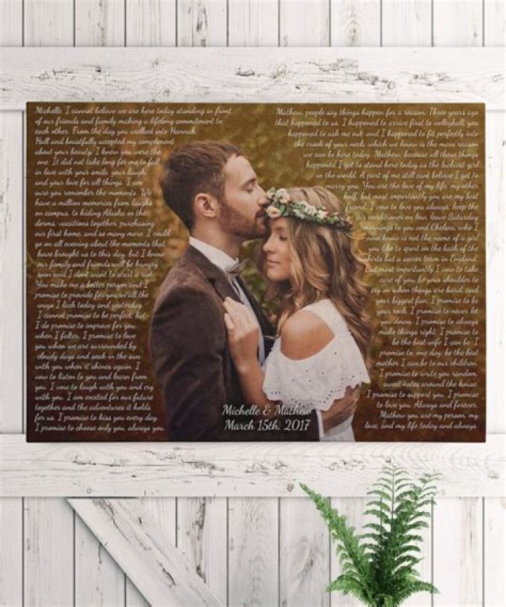 Custom Bride and Groom Handwritten Wedding Vows Anniversary Etsy