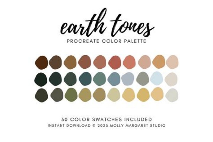 Earth Tones Color Palette 30 Handpicked Swatches for Etsy