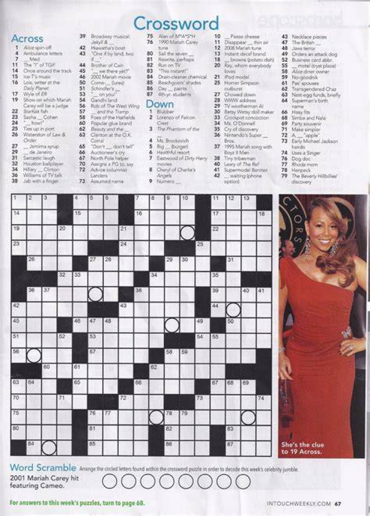 Free Printable People Magazine Crossword Puzzles Printable Form