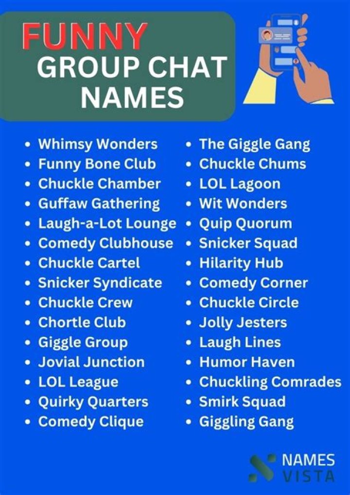 Funniest Group Names Funny name generator, Funny names, Funny group