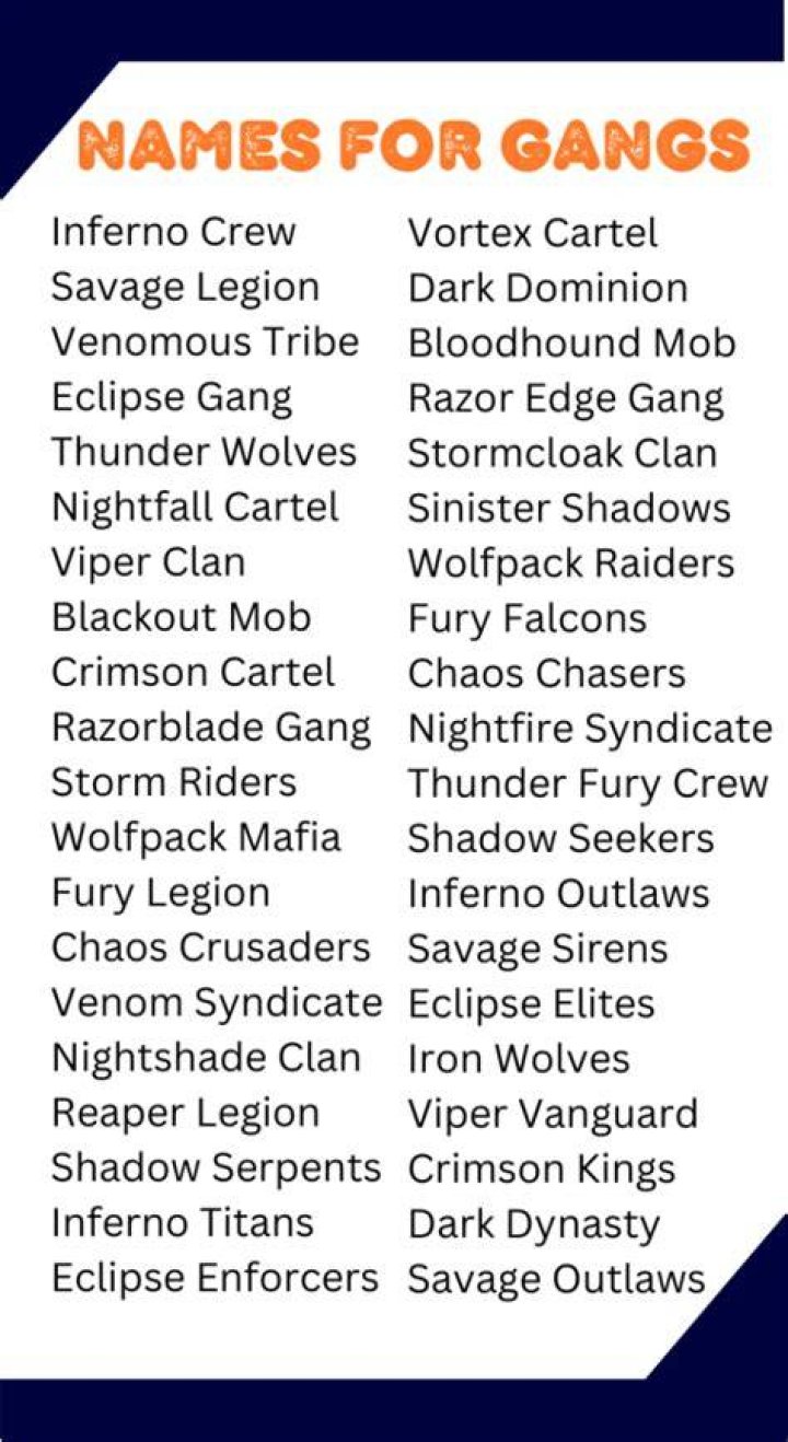 Gang Names 500+ Catchy And Cool Gangs Name Ideas (2023)
