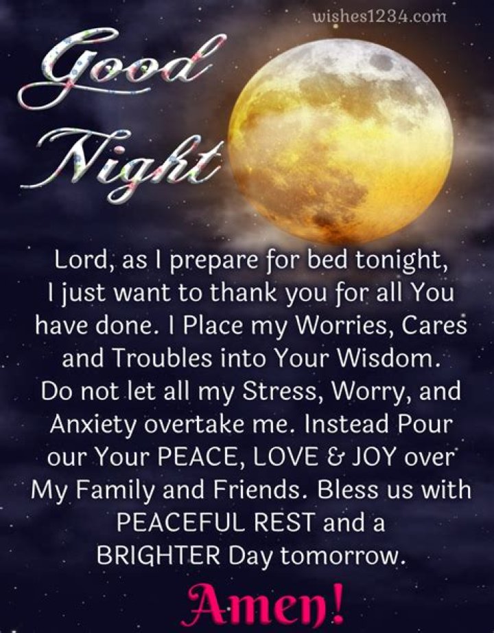 Good Night Prayer images, Quotes, Messages for friends