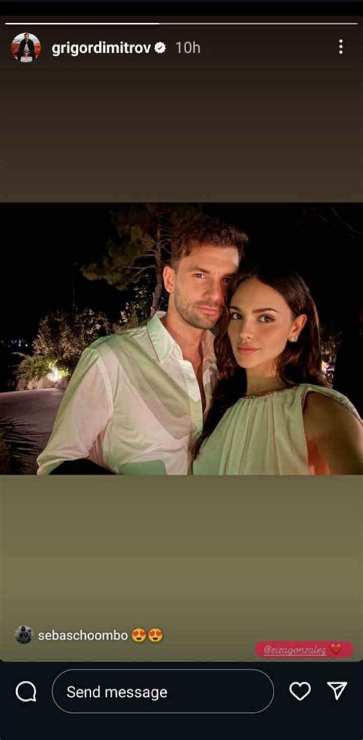 Grigor Dimitrov comes out here is the first kiss with his new