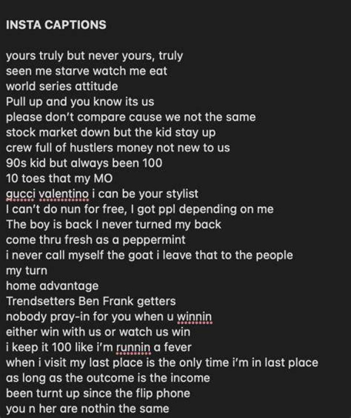 IG Rap Captions for Epic Selfies