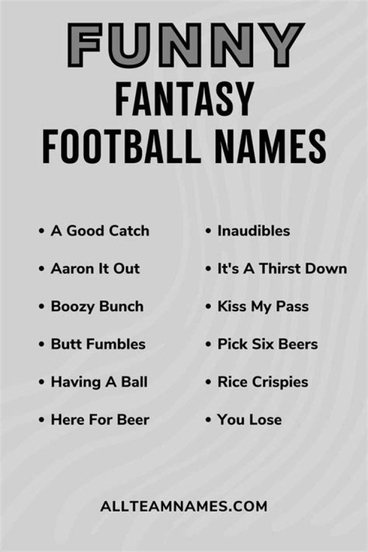 Inappropriate Fantasy Football Names 2024 Thea Jackquelin