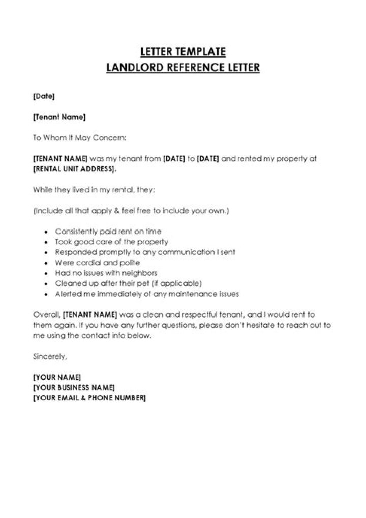 JadeZ | Landlord Reference Letter