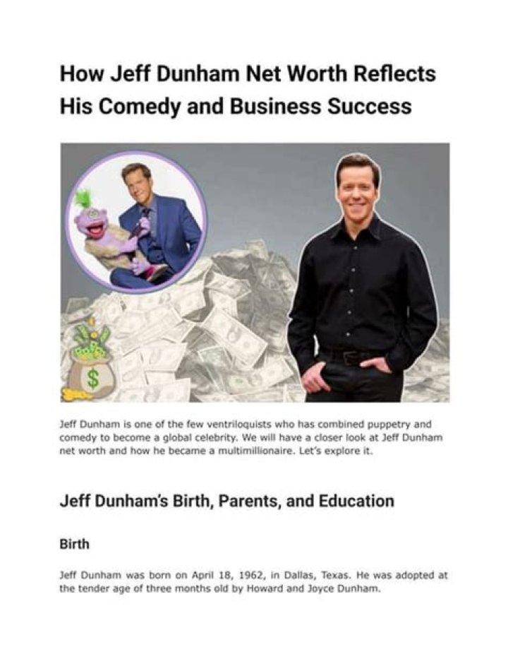 Jeff Dunham Net Worth, Income, Salary, Earnings, Biography, How much money make?