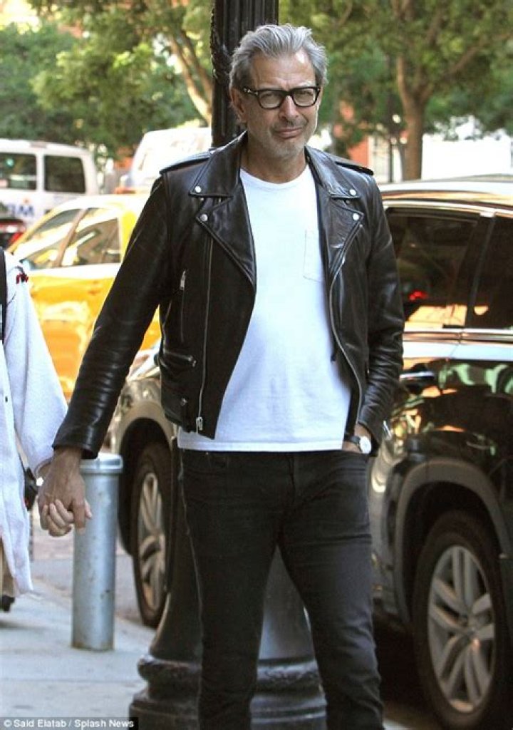 Jeff Goldblum rocks biker jacket as he steps out with wife Emilie