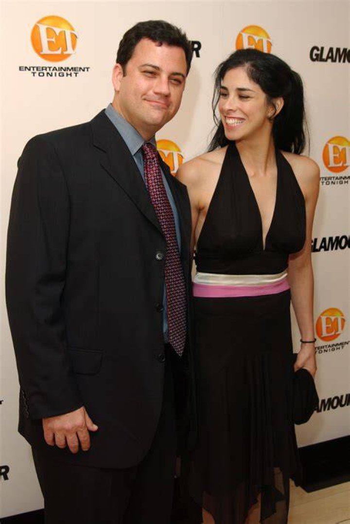 Jimmy Kimmel and Sarah Silverman attending a private party at the