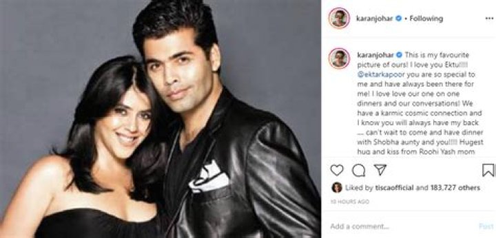 Karan Johar Extends Birthday Greetings To Ekta Kapoor एकता कपूर के