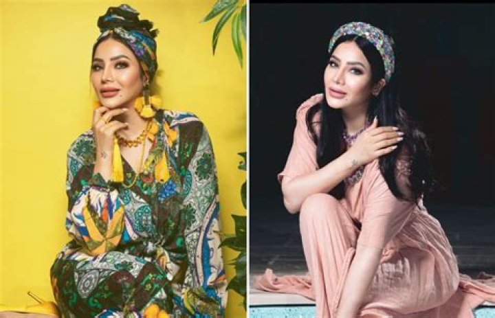 Karen Wazen and Lojain Omran Wore Bright, FeatherTrimmed Dresses to