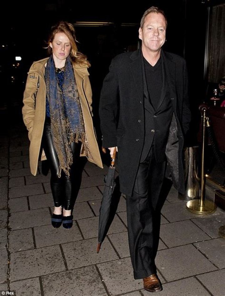 Kiefer Sutherland spotted leaving Mayfair restaurant with mystery woman