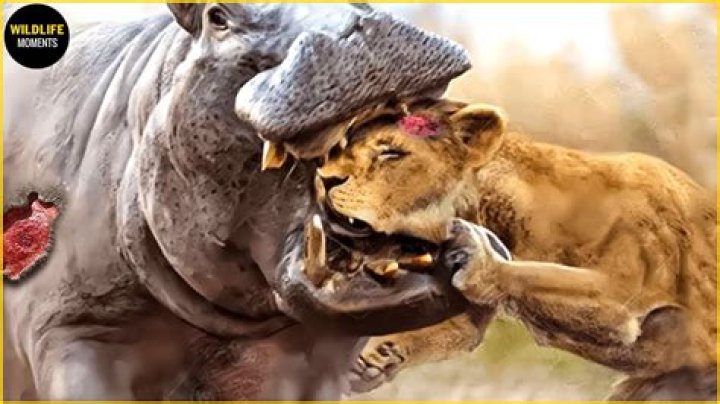 Lions Attacking Hippo Baby Hippo Mother can Only look in Despair YouTube