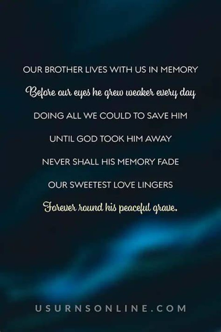Loss brother Poems