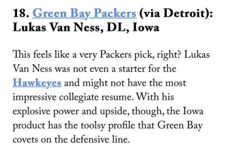 Lukas Van Ness, DL, Iowa 2023 NFL Draft Scouting Report