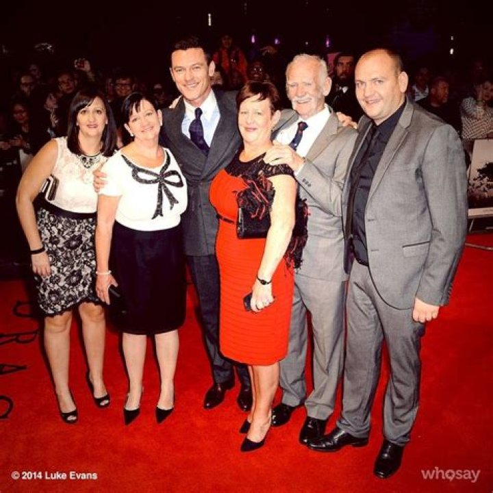Luke Evans with his family Luke evans, Luke, Evan