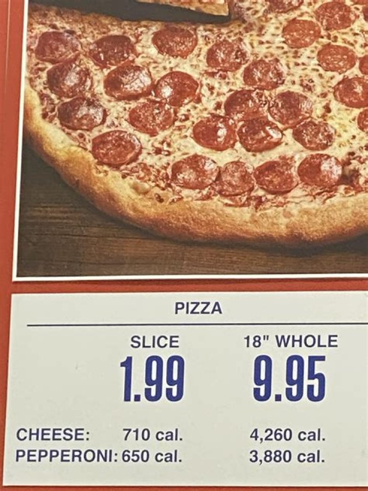Man Baffled That Costco's Cheese Pizza Has More Calories Than Its Pepperoni Counterpart