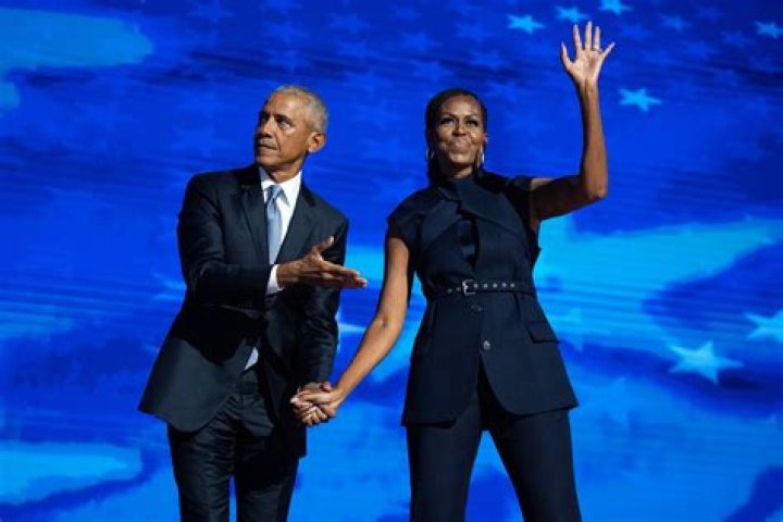 Michelle Obama was joined by New York teenager Gabby Bell at the US Open Monday night