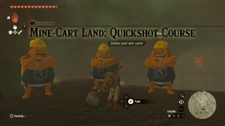 Mine-Cart Land: Quickshot Course - The Legend of Zelda: Tears of the Kingdom Guide