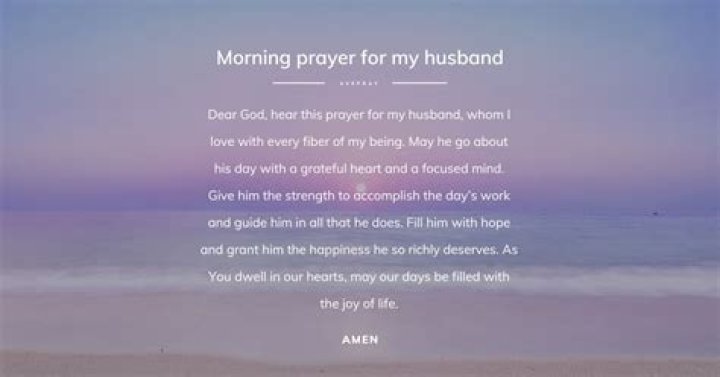 Morning prayer for my husband AvePray