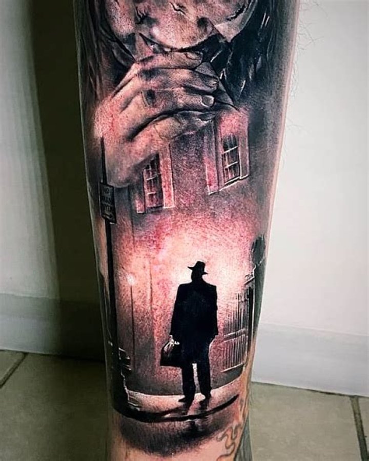 My Exorcist Tattoo Done by Matt Murray Black Veil Studio Salem MA r