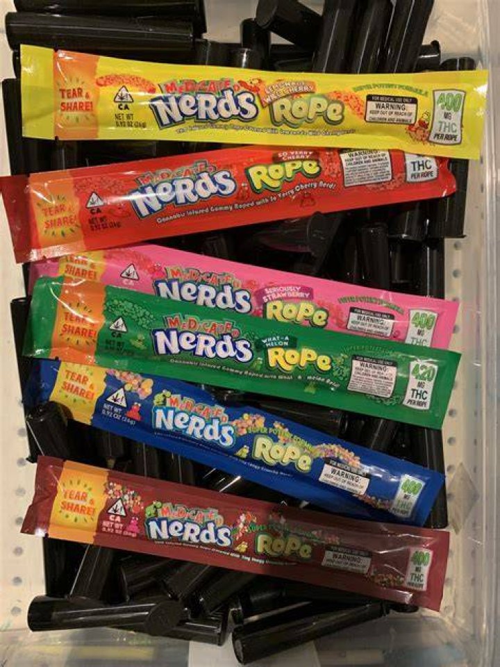 Nerds Rope Strawberry 400 mg Cannabis Menu by Apothecary312