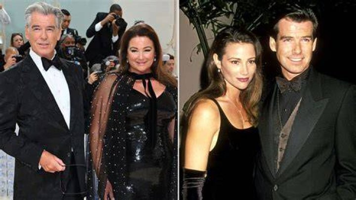 Pierce Brosnan&rsquo;s busty wife Keely nearly spills out of plunging