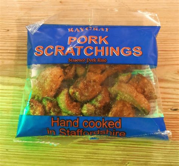 Ray Gray Snacks, Pork Scratchings Seasoned Pork Rind Review Hairy Bar