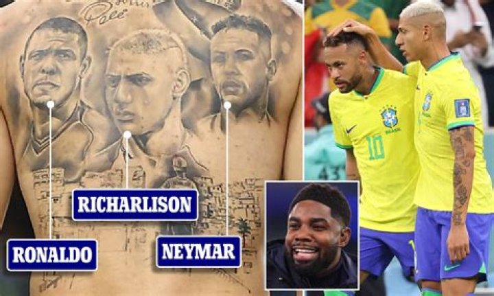 Richarlison will tattoo himself, R9 and Neymar at his back 😶 r/coys