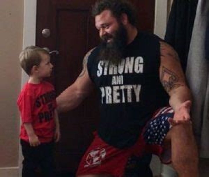 Robert Oberst with his son