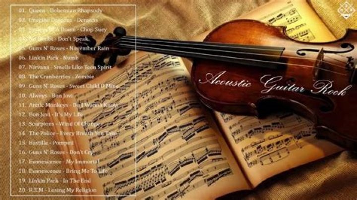 Rock Instrumental Music - Acoustic guitar covers of rock popular songs - violin cover rock songs