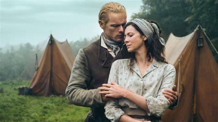 Sam Heughan and Caitriona Balfe. Sam has ringlets ) Caitriona Balfe