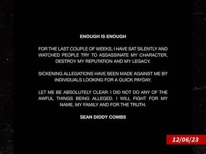 sean diddy instagram post
