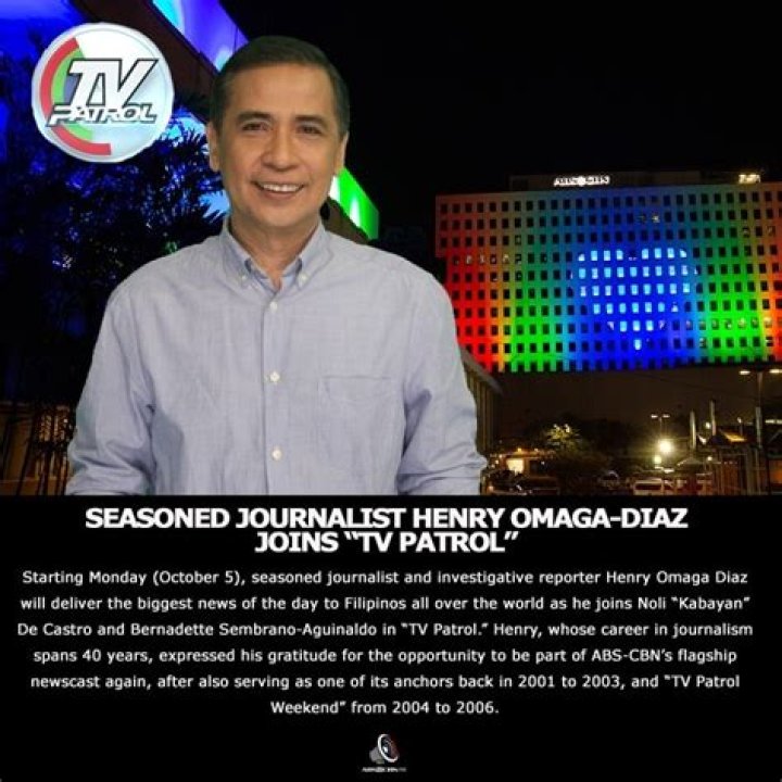 Seasoned Journalist Henry OmagaDiaz Joins &lsquo;TV Patrol&rsquo; Starmometer