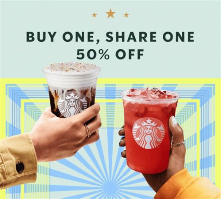 Starbucks Canada Promotions Buy One Get One 50 off Canadian