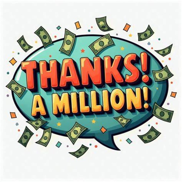 thank you for the million!