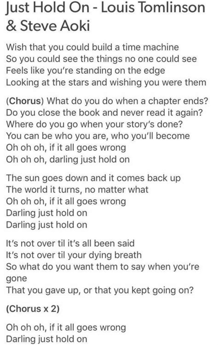 The "Just Hold On" Lyrics By Louis Tomlinson Are Moving In Light Of His Recent Loss LISTEN