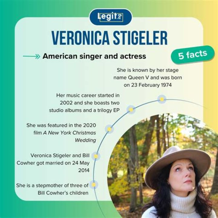 Veronica Stigeler alias Queen V, an American singer and wife of Bill