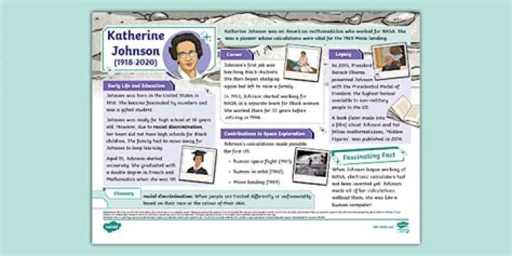 Year 3/4 Fact File Katherine Johnson Grammarsaurus